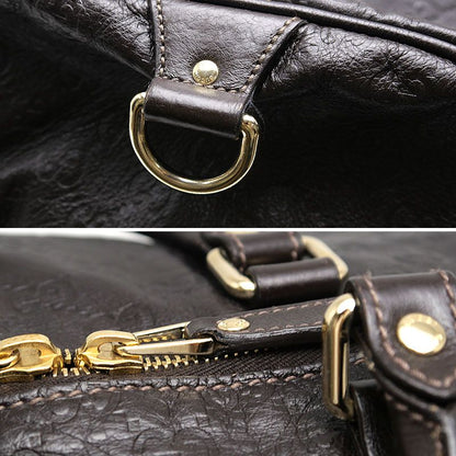 Gucci Boston Bag 206500 Guccissima Brown Travel Large Capacity