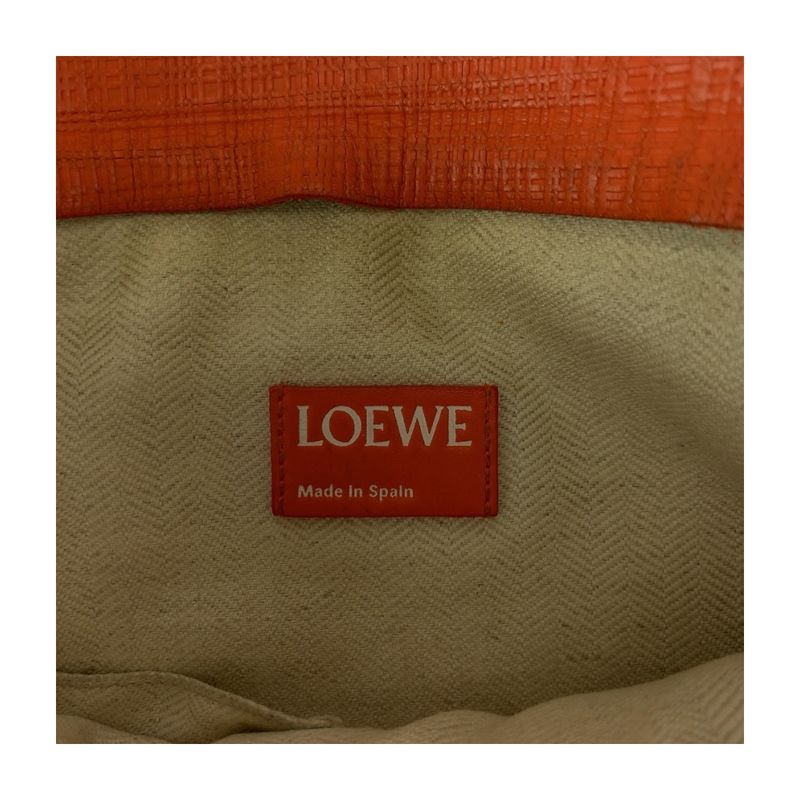 Loewe Anagram Orange Gold Hardware Leather 101 88 K05 Clutch Bag Second Bag