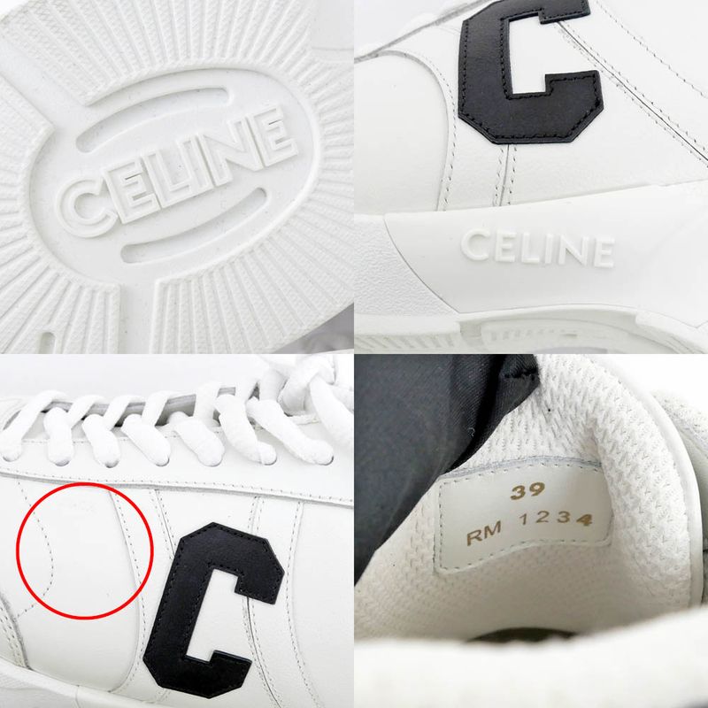 Celine Sneakers - White Black 35929 Size 39 Shoes Women's Women