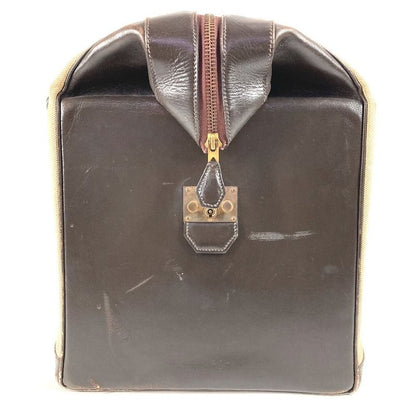 Hermes Boston Bag Leather / Canvas Beige