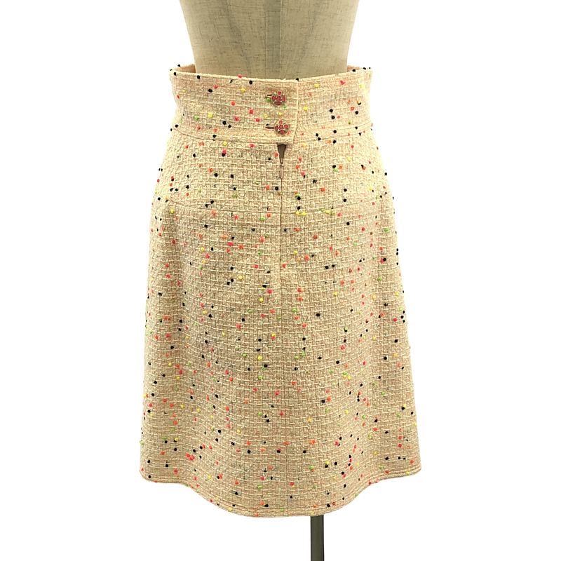 Chanel - Tweed Skirt - Tweed Slit Skirt - Fully Lined - 38 - Pink - Women's