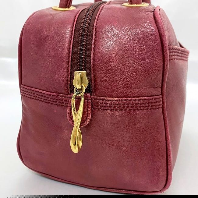 Loewe Handbag Bordeaux Anagram Excellent Condition Nappa Leather Preowned