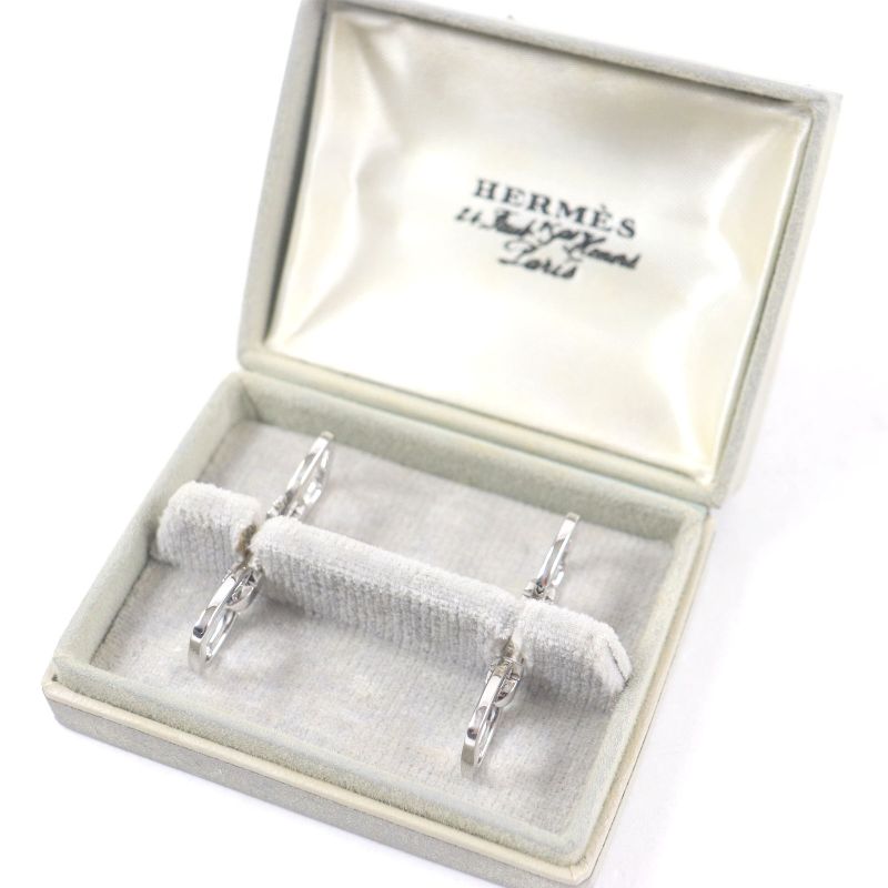 Hermes Vintage Sv925 Horsebit Motif Cufflinks Button Cufflinks Silver Total