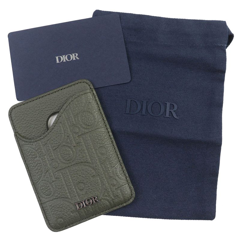 DIOR Christian DIOR 2adch168flg Saddle Logo Magnet Gravity Leather Card Holder Card Case