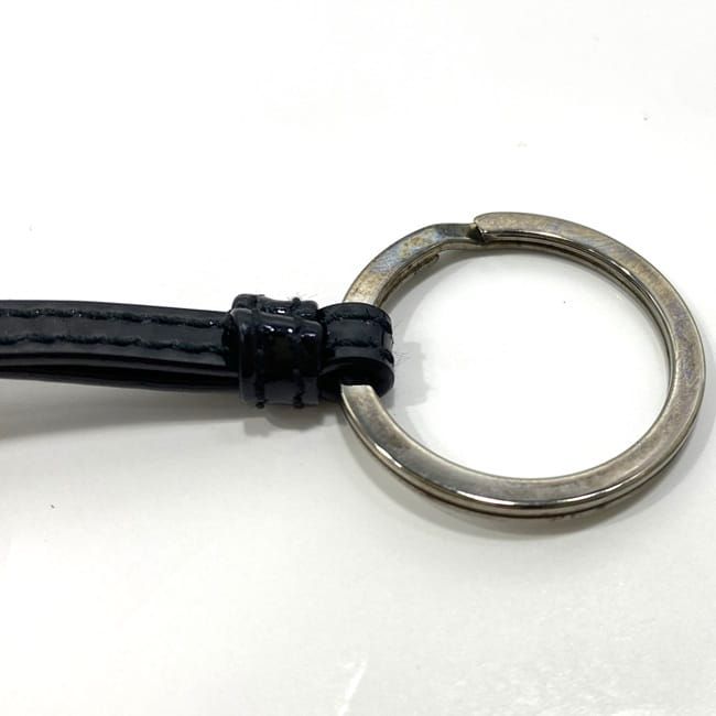 Prada Key Holder Orange Silver Black Excellent Condition Plastic Metal