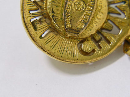 Authentic Chanel Coco Mark Faux Pearl Pendant Top Pen Top GP Gold Plated White