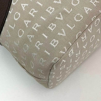 Bulgari Tote Bag Lolita Beige Brown Logomania Excellent Condition