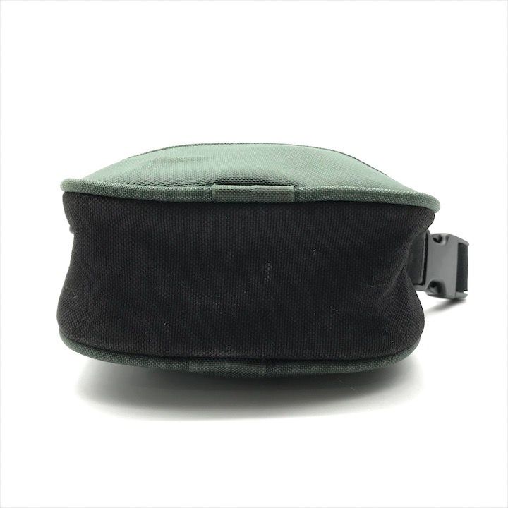 Chanel CC Logo Sports Line Shoulder Bag 2-Way Nylon Canvas Black Green