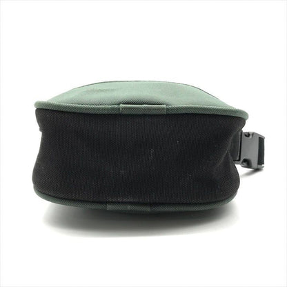 Chanel CC Logo Sports Line Shoulder Bag 2-Way Nylon Canvas Black Green