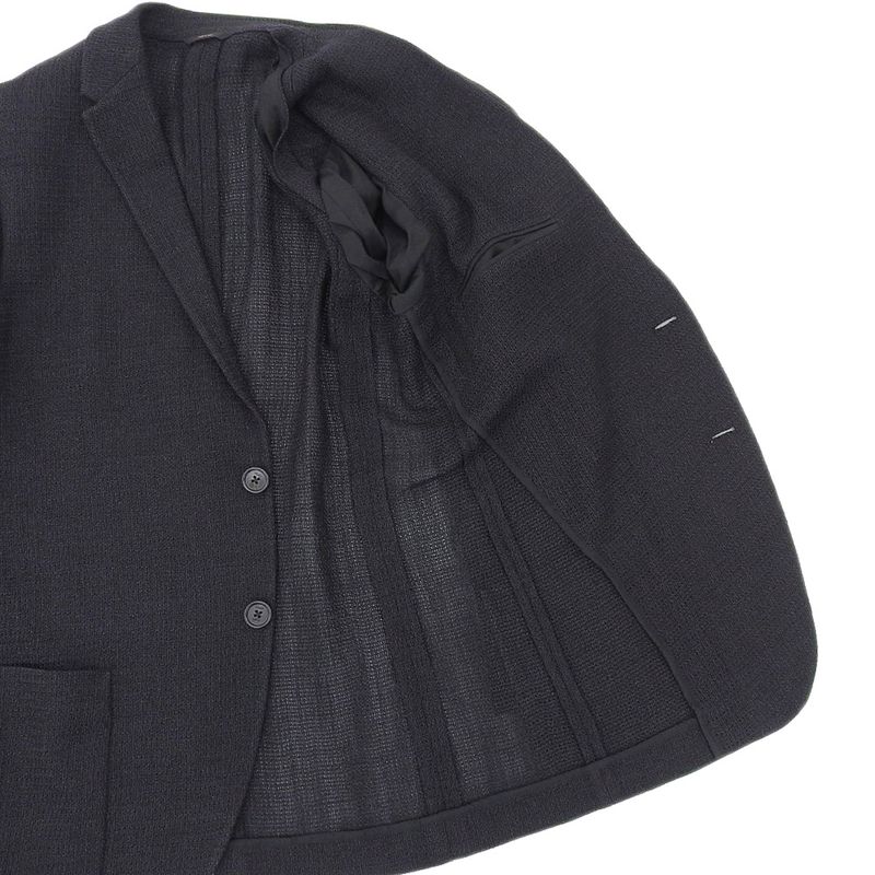 Fendi Current Black Tag Wool Silk Blend Organdie Summer Jacket 50 Black Men's