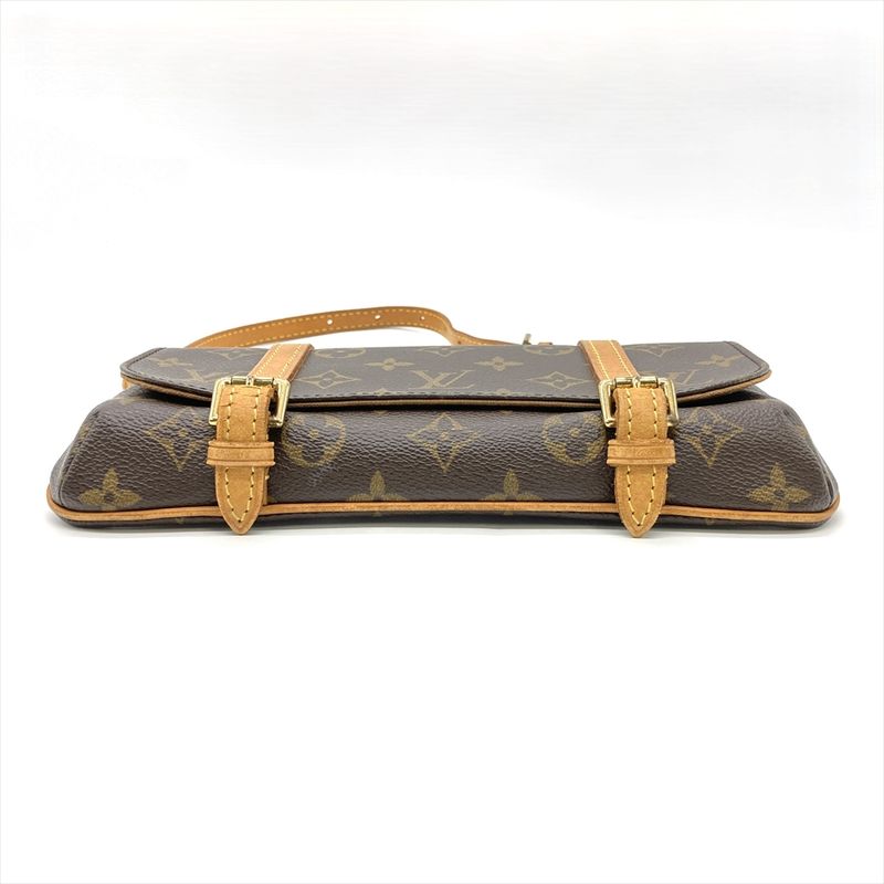 Louis Vuitton Pochette Marel Shoulder Bag Monogram Canvas M51159 Brown Gold