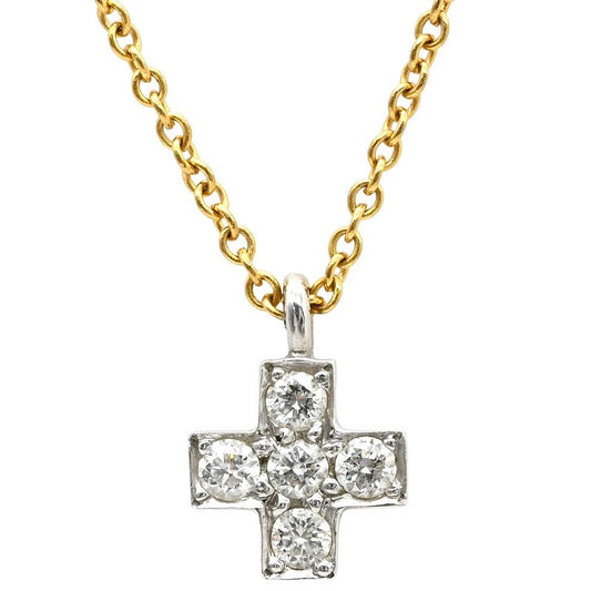 Tiffany & Co Tiffany & Co Necklace Cross Pendant Diamond Pt950 (Top) 18k Yellow