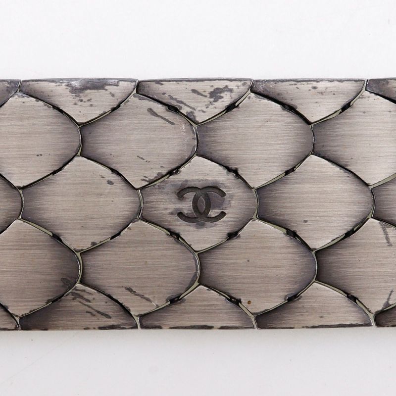 Chanel Coco Mark Metal Silver 98A Ladies 106g Bracelet