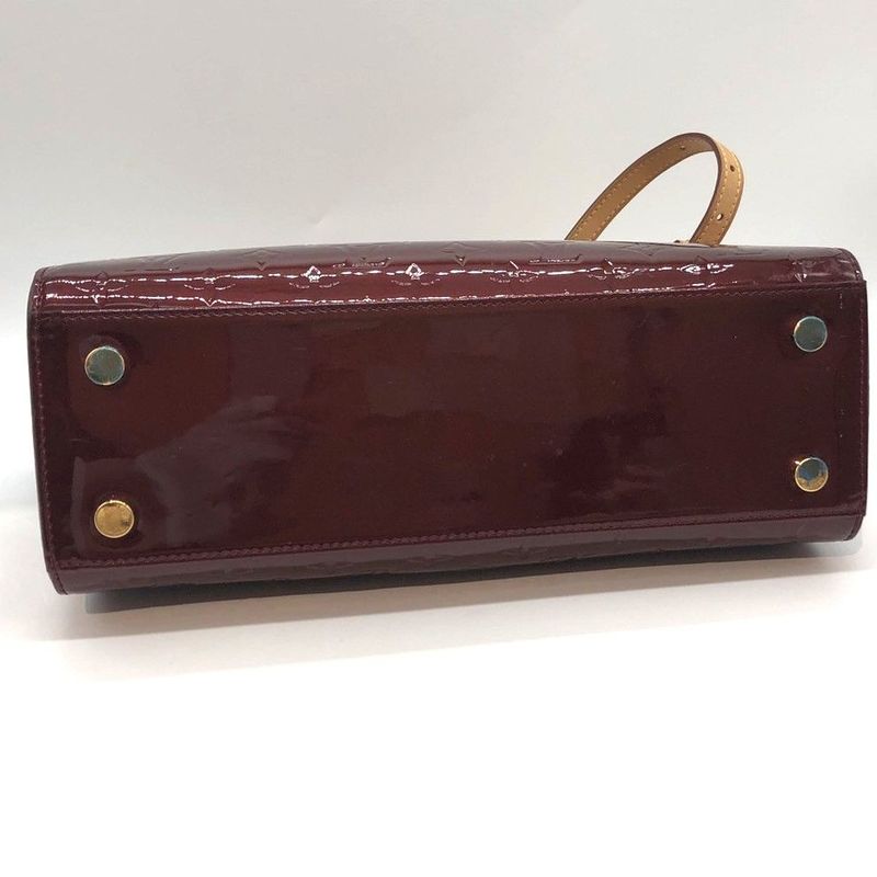 Louis Vuitton Vernis Blair MM Handbag M91690 Red Preowned 005580
