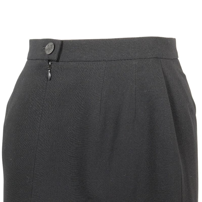 Chanel 94305 P11160v06456 Wool And Silk Black Women's Skirt