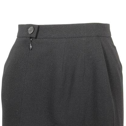 Chanel 94305 P11160v06456 Wool And Silk Black Women's Skirt
