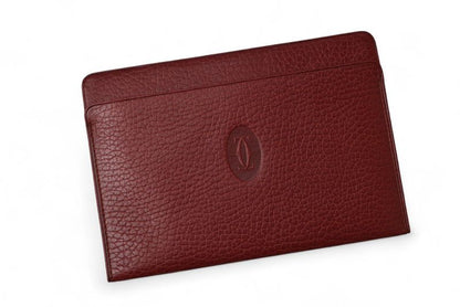 Cartier Card Case Vintage Cartier Mini Pouch Must De Cartier Bordeaux L3000015