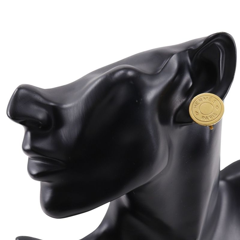Hermes Serie *only One Side Gold Plated Ladies 3.7g Ear Ring