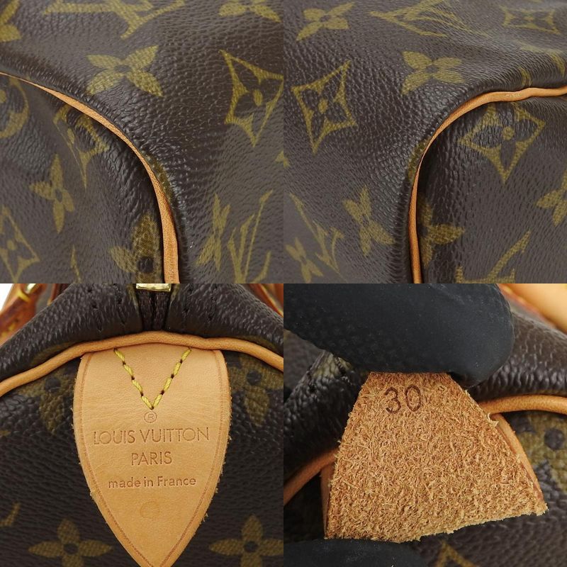 Louis Vuitton Speedy 30 Handbag Speedy 30 M41526 Monogram Brown Gold Hardware