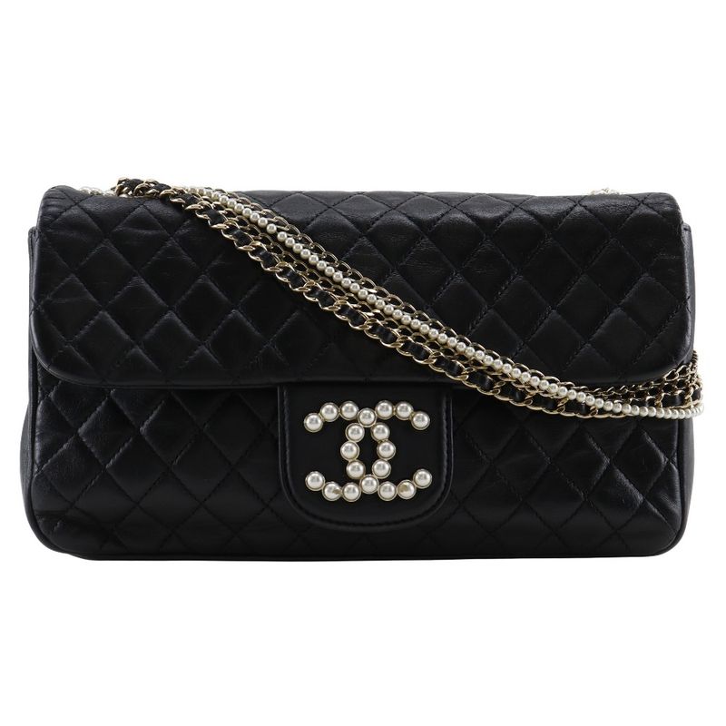 Chanel Westminster Chain Shoulder Matelasse A39011 Lamb Skin And Faux Pearl