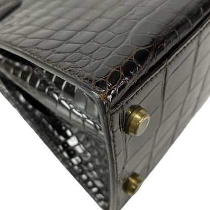 Hermes Shoulder Bag Mini Kelly Dark Brown Outer Stitching/gold Hardware