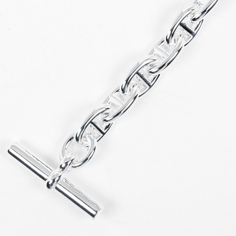 Hermes Chaine D'ancre PM 17 Links Approx 15.5cm (6.10in) Silver 925 Ladies 38g