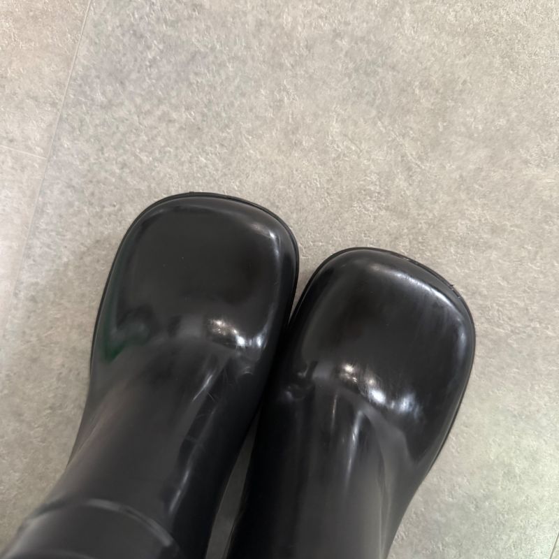Bottega Veneta Rain Short Boots 38 25cm (9.84in) Black Storage Bag Rubber Boots