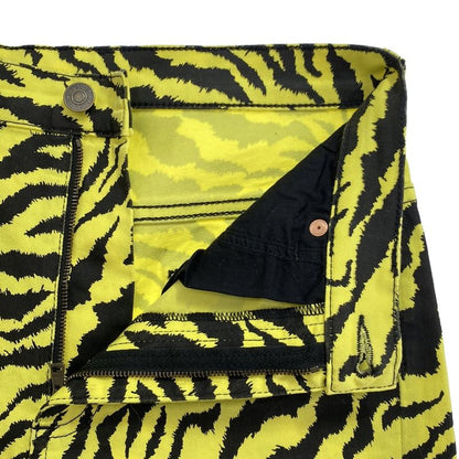 Gucci Zebra Print Skinny Denim Pants 502797 Yellow 24