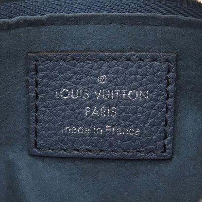 Louis Vuitton Coin Case Pochette Cles Monogram Mahina Navy Silver Hardware Navy