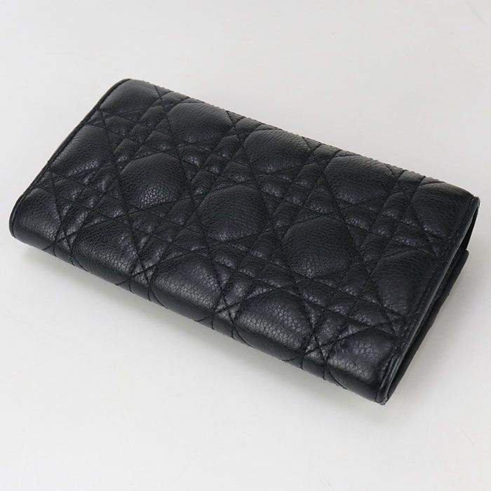 DIOR Orchid Long Wallet Dior Caro S5039 UWHC M900 Long Wallet With Two Fold