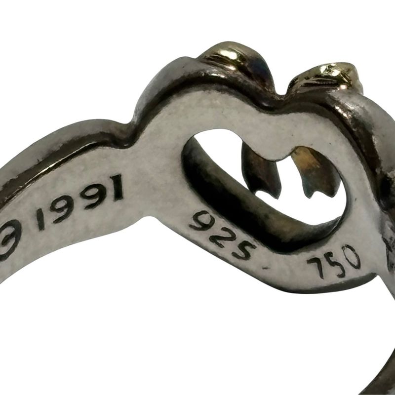 Tiffany & Co 750 925 Open Heart Ribbon Ring Open Heart Ribbon Ring Size 9