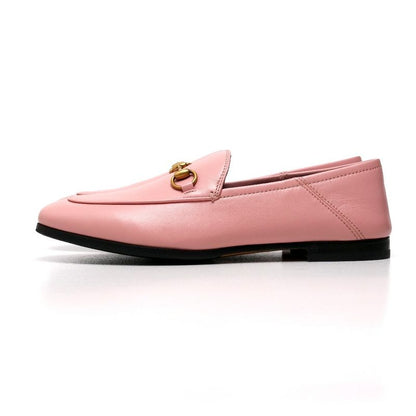 Gucci Brixton Loafers Size 37.5 Leather Horsebit Made In Italy 20250508 Ra4685