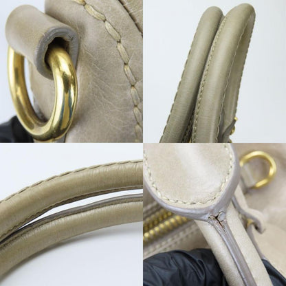 Prada Handbag Bl0678 Triangle Logo Plate Calf Pomice Sand Beige Gold Hardware
