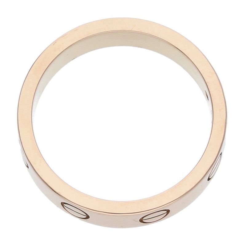 Cartier MINI LOVE RING Mini Love Ring 1P Diamond 18K Pink Goldring Men's 9.5