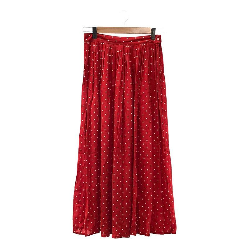 Celine | By Hedi Slimane Edith Liman Dot Print Georgette Pleated Skirt | 36 |