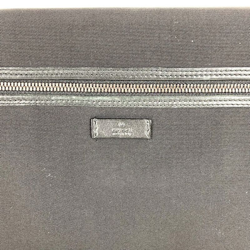 Gucci Clutch Bag Logo 108841 Nylon/leather Black