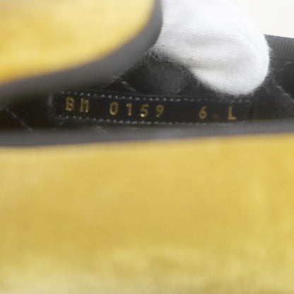 Louis Vuitton Hauteuil Line Velour Embroidered Slip-on Loafers Yellow 6 Made