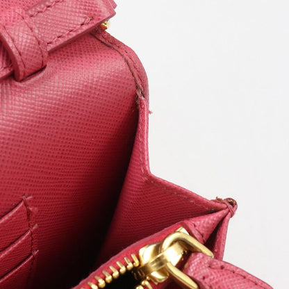 Prada Shoulder Wallet 1m1437 Chain Wallet Saffiano Leather Women