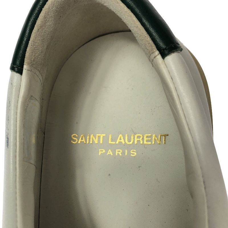 Saint Laurent Paris Andy Andi Leather Low Cut Sneakers 606831 White 37