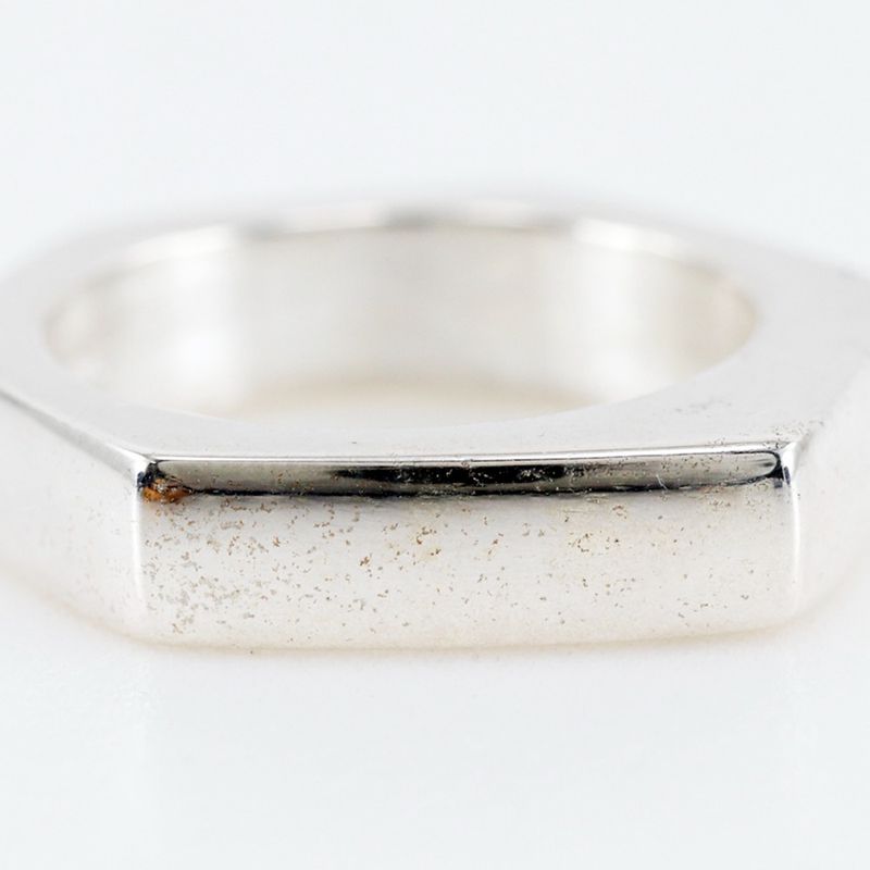 Gucci Nut Hexagon Silver 925 Size 9.5 Ladies 8.0g Ring