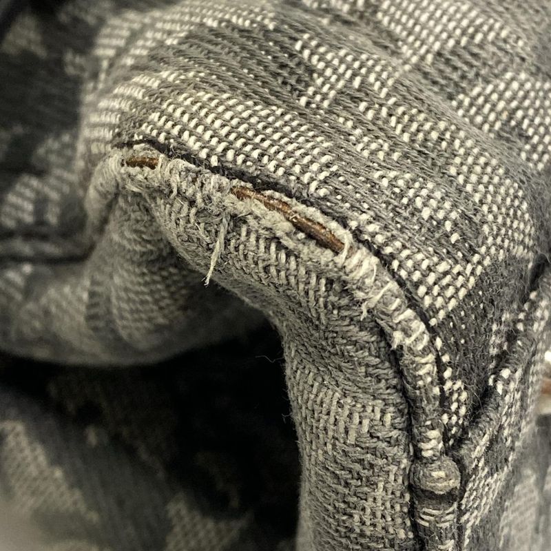 Dior/christian Dior Handbag Trotter Gray And Black Leather