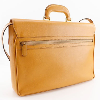Gucci Old Gucci 1529593678 Calf Yellow Men's Business Bag
