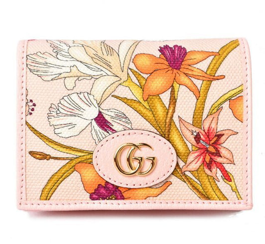 Gucci Mini Wallet Gucci Fold Over Wallet Flora Limited Edition Canvas Rose