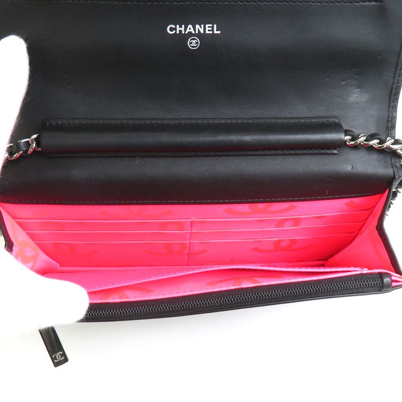 Chanel Crossbody Shoulder Bag Wallet Chain Cambon Line