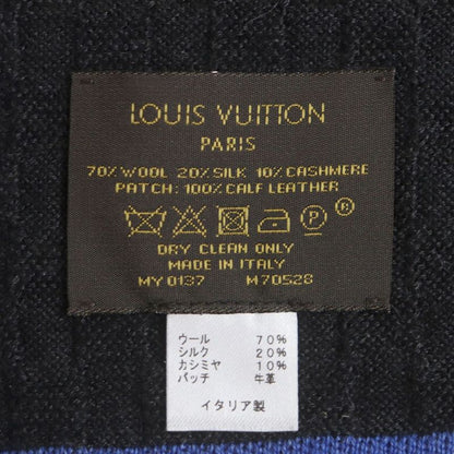  Louis Vuitton M70528 Echarpe Edge Logo Leather Patch Damier Silk X Cashmere X