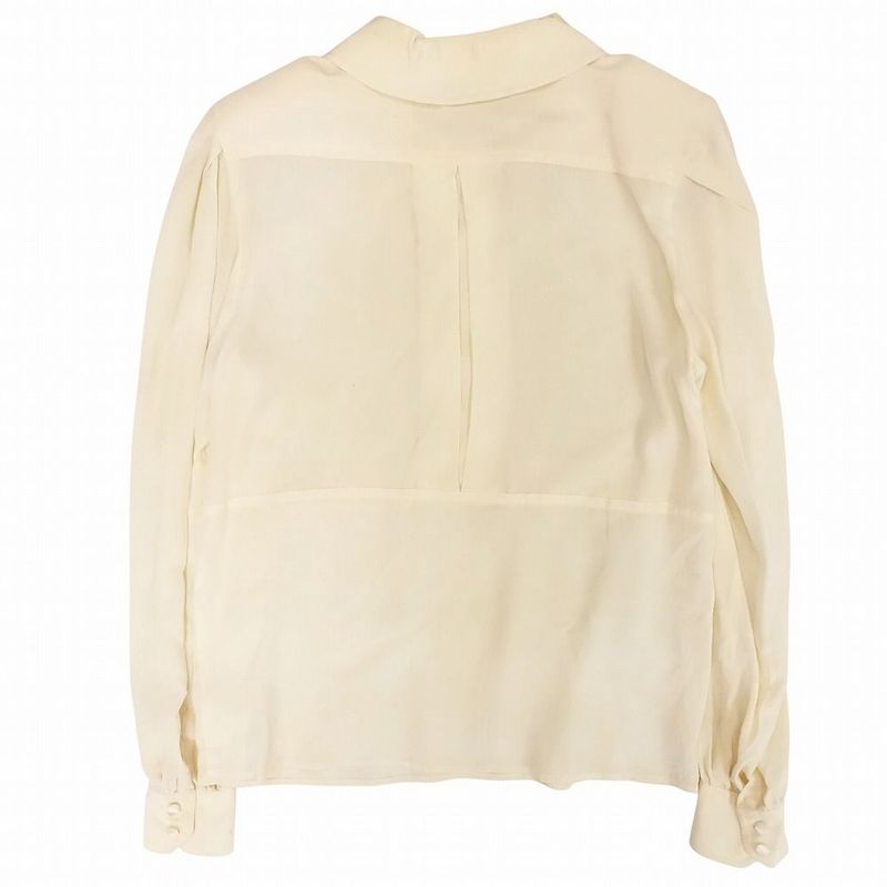 Old Celine Made in Italy 100% Silk Shirt Blouse Long Sleeve Pullover Top 40 M