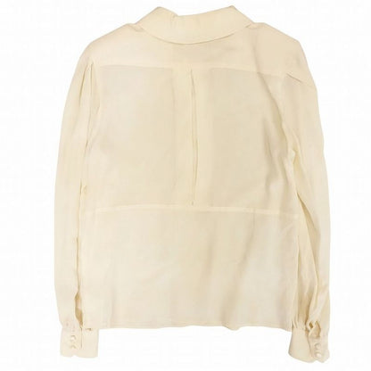 Old Celine Made in Italy 100% Silk Shirt Blouse Long Sleeve Pullover Top 40 M