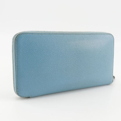 Hermes Azap Silk Inn Long Vaux Epson Blue Dunol Light Blue U Women's Long Wallet