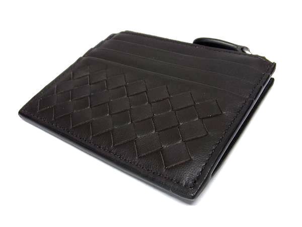 Bottega Veneta Intrecciato Leather Coin Case Coin Purse Card Case Brown Aw1916