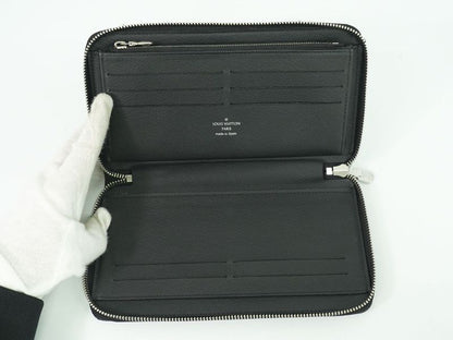 Authentic Louis Vuitton LV Zippy Organizer Epi Leather Long Wallet Noir Black